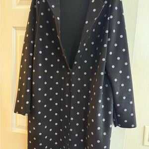 Allison Daley Black and Lavender Polka Dot Blazer